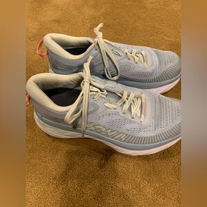 Hoka Women's Light Blue Gray Athletic Shoes